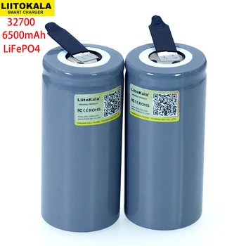 LiitoKala 3.2 V 32700 6500mAh Bateria LiFePO4 35A Descarga Contínua Máxima 55º-bateria de Alta potência+DIY Níquel folhas
