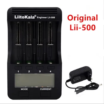 Liitokala Lii-500/lii-402 LCD de 3.7 V/1,2 V AA/AAA 18650/26650/16340/14500/10440/18500 Carregador de Bateria com tela Lii500 carregador
