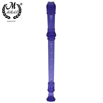 M MBAT Removível Flauta ABS Agudos clarinete Soprano Gravador de Sopro instrumento Musical arco-íris de Sete cores, Com Haste de Limpeza