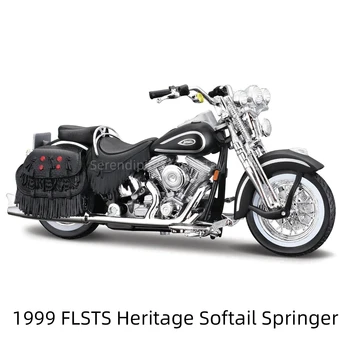 Maisto 1:18 Harley-Davidson 1999 FLSTS Heritage Softail Springer Fundido Veículos Colecionáveis Hobbies Motocicleta Modelo de Brinquedos