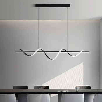 Moderno Estilo Simples LED Lustre Para Sala de Jantar Mesa da Cozinha, Sala de estar, Quarto de Teto, luminária de Ouro de Arte de Luz Design
