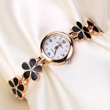 Mulheres relógios de Moda Pulseira de Relógio Requintado Rodada de Relógios de pulso de Quartzo para Mulheres Digital Relógio de Pulso para Senhoras Zegarek