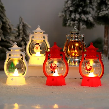 Natal Lanterna de LED de Luz de Papai Noel Feliz Natal Decorações Para a Casa De 2022 Natal Enfeite de Natal Noel Presentes de Ano Novo