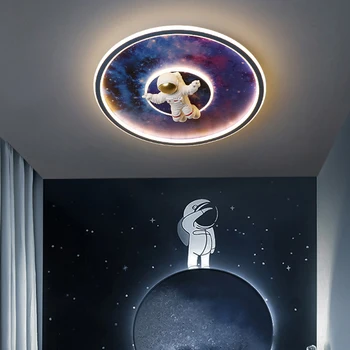Nordic decoração de casa, crianças decoração do quarto spaceman inteligente lâmpadas de led luzes do Teto para a sala de iluminação interior lamparas