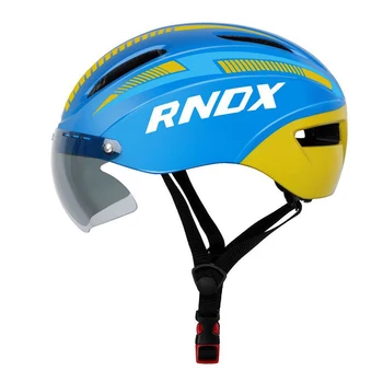 Novo RNOX tt tempo de avaliação aero capacete de ciclismo Para homens mulheres óculos de Esportes do Triatlo, corrida de bicicleta de estrada de capacete com lente Casco Ciclismo