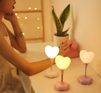ns pequena luz da noite do amor quarto atmosfera de luz criativa da decoração do diodo emissor de pequeno candeeiro de mesa