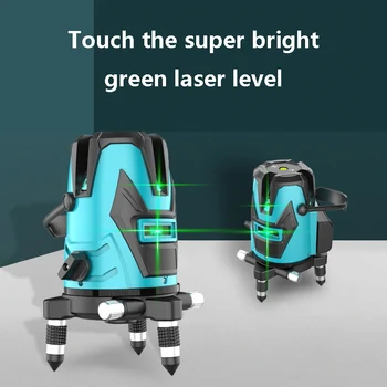 Nível Laser 2-5 Linhas 3D/4D Auto-Nivelamento 360 Horizontal do Feixe de Laser Verde Linha Horizontal, Vertical, Transversal, Linhas de Guia Dentro de casa