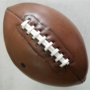 O envio gratuito de Desporto ao ar livre a Bola de Rugby Futebol Americano Bola Vintage PU Tamanho 9 Para a Faculdade Adolescentes de Treino /decoração