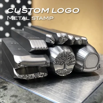 O Logotipo personalizado Símbolo de Metal Punção de Estampagem de Metal Kit de Ferramenta de Estampagem de Metal para a Jóia do Perfurador Personalizado Alfabeto DIY feito à mão