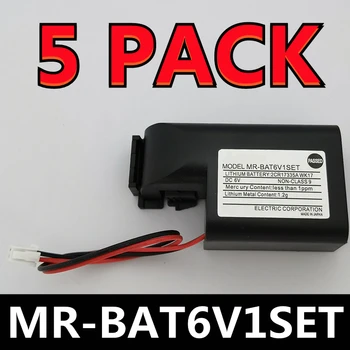 PACK de 5 NOVO Original MR-BAT6V1SET Para Servo-MR-J4 6V PLC Bateria de Lítio Com Conectores