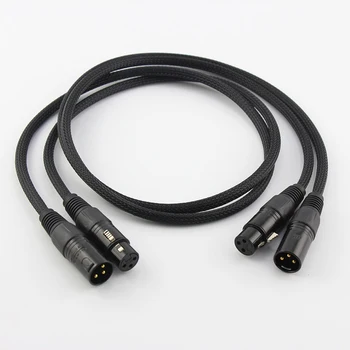 Par A53 5N OCC condutor de cobre Equilíbrio de áudio cabo de interconexão com plugue XLR conector de Áudio hi-fi Plugue XLR Cabo