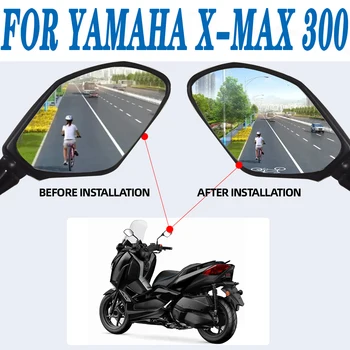 Para a YAMAHA XMAX X-MAX 300 XMAX300 Acessórios da Motocicleta Espelho Retrovisor Convexo, Espelho de Aumento Visualizar Visão Espelho do Lado da Lente