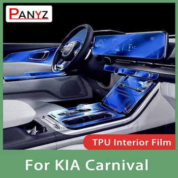 Para KIA Carnival 2020-2022 Interior do Carro do Centro da consola de TPU Transparente película Protetora Anti-risco Reparação filme Acessórios RHD