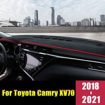 Para Toyota Camry 70 XV70 2018 2019 2020 2021 LHD/RHD Carro Tampa do Painel de controle Tapetes de Evitar a Luz Almofadas Anti-UV Caso Tapetes Acessórios