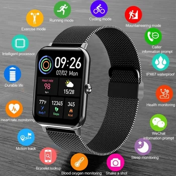 para UMIDIGI BISON 2, BISON 2 PRO Hotwav Cyber 7 Ouki Smart Watch Homens Mulheres Total Toque em Bluetooth Sport Fitness Tracker Smartwatch