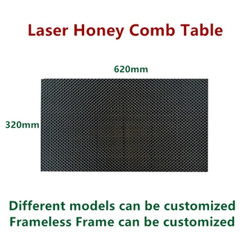 personalizado 620*320mm sem moldura laser favo de mel do Favo de mel Plataforma de Tecido honey comb laser favo de mel folha de alumínio sem moldura