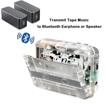 Pessoal de Plástico Fita Cassete Misic Leitor Adaptador Bluetooth Stero FM Rádio Cassete Player Transmissor Converter Com a Auto-Rev