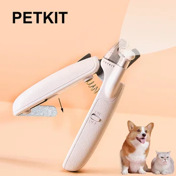 PETKIT Profissional do Cão de Estimação de Segurança Cat cortador de Unha E Arquivo de Luz Gato Cortador de Unha Tesoura Para Tosa Aparador de Gatos Accesorios