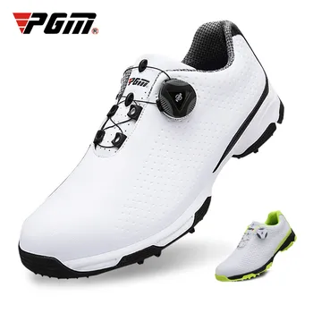 PGM Sapatos de Golfe de Esportes dos Homens de Sapatos Impermeáveis Botões Fivela de Forro de Malha Respirável, Anti-derrapante de Formação Mens Tênis Masculino XZ095