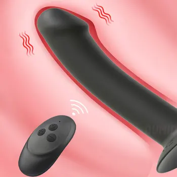 Plug Anal de Próstata Massageador Vibrador Anal Remoto sem Fio Estimulador Vaginal Com Ventosa de Silicone Vibrador de Brinquedos Sexuais para Homem, Mulher