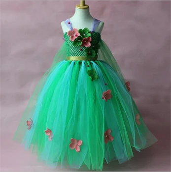 Presente De Natal De Fadas Vestido De Princesa Para Meninas De Halloween Traje De Cosplay Do Partido Das Crianças Fantasia Vestidos Verdes