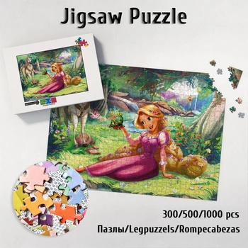 Princesa da Disney Quebra-Cabeças Rapunzel e Pascal Jogos de quebra-Cabeças Disney Amigos Design Único Grande de Adultos Puzzle para Crianças para Adultos