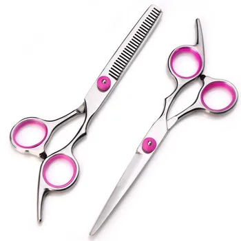 Profissional Japão 4cr 6 polegadas de cabelo rosa tesoura de corte de cabelo sissors desbaste barbeiro makas corte do cabelo, tesouras de cabeleireiro tesoura