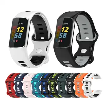 Pulseira De Silicone Para Fitbit Charge5 Clássico Ajustável Substituição Bracelete Para O Fitbit Carregar 5 De Esportes Fitness Inteligente Faixa De Relógio