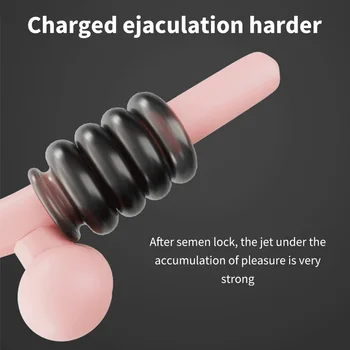 Pênis Anéis Para Homens Retardar A Ejaculação Ereção Mais Forte Pau Brinquedos Sexuais Para Adultos Suprimentos Casais Thread Manga De Extensão