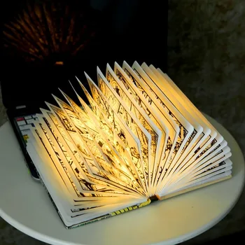 Quadrinhos dobra da Página Wireless Livro do DIODO emissor de Luz Brilhante Luz da Noite Dobrável Booklight Luz, Lâmpada da Tabela do Booklamp Presentes de Natal, Presente