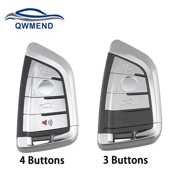 QWMEND para a BMW-Chave Shell 3/4 Botões de Substituição de Chave do Carro Shell Case para BMW X5 X6 F15 X6 F16 G30 7 Série G11 X1 F48 F39