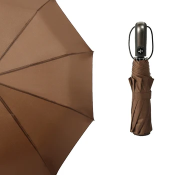 Resistente ao vento, Três Guarda-chuva Dobrável Automática Chuva Mulheres Auto de Luxo, Grandes à prova de Vento, guarda-Sóis Homens Moldura à Prova de 10K guarda-Sol