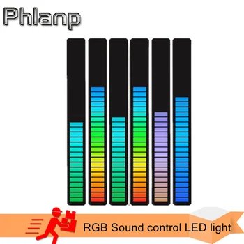 RGB Música de controlo de Som DIODO emissor de luz de controle de aplicativo de Captação de Voz Ativado Ritmo Luzes de cor Ambiente de Luz LED barras de Luz Ambiente NOVO