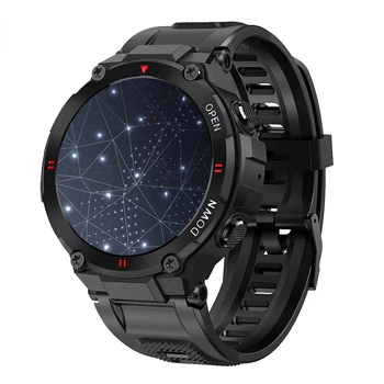 Rowlinson k22 smart watch 1.28 polegadas IPS full circle completa visualização da frequência cardíaca e da pressão arterial monitoração de chamada Bluetooth assistir frete Grátis