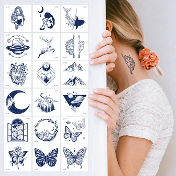 Semi-Permanente Temporários Etiqueta da Tatuagem para Homens Mulheres de Longa Duração de 1-2 Semanas Impermeável Realistas do Corpo Arte da Tatuagem de borboleta