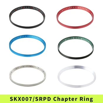 SKX007 SKX009 SRPD Capítulo Anel de Acabamento Escovado Fosco Aço Inoxidável Prata Preta Azul Verde