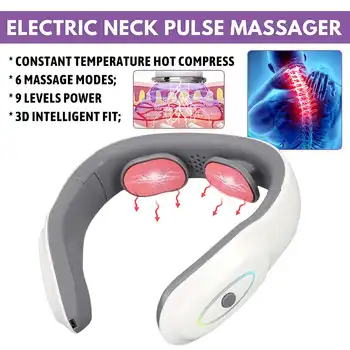 Smart Elétrico De Pescoço Com Massageador Ombro Corpo Massager De Baixa Frequência Da Terapia Magnética De Pulso Alívio Da Dor Ferramenta De Cuidados De Saúde Dobrável