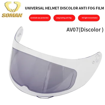 SOMAN Fotossensíveis Anti-Nevoeiro filmes Universal de Capacete Protetor Viseira transparente Lente Inserir Nevoeiro Resistente