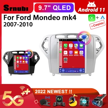 Srnubi Android 11 do Rádio do Carro para Ford Mondeo mk4 Galaxy C/2007-2010 Vídeo Multimídia 2Din de 9,7