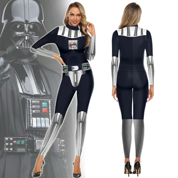 Star Wars Sith Darth Vader Traje Cosplay Trajes De Zentai Uniforme Macacão Bodysuit Macacão De Adultos Halloween