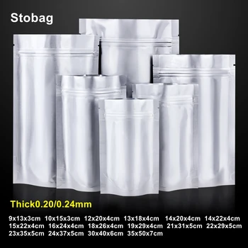 StoBag Folha de Alumínio, Embalagens de Alimentos Sacos Ziplock Stand Up Selados para o Chá de Nozes Doces Lanche de Armazenamento Zip Lock Bolsas Reutilizáveis