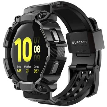 SUPCASE Para Samsung Galaxy Watch 4 Caso (44mm) UB Pro Robusta Capa Protetora com Alça de Faixas de Relógio Para o Galaxy Watch 4