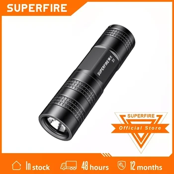 SUPERFIRE S1 XPG Mini Lanterna 500 Lumens 16340 Bateria 5 Modos de Flash de Luz ECD de luz de Tochas Para o Acampamento de Pesca Lanterna