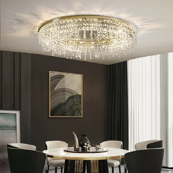 Suspensão moderna LED Lâmpada de Teto de Cristal Interior Lamparas De Techo de Luxo 2022 Nova Tendência Para a Sala de