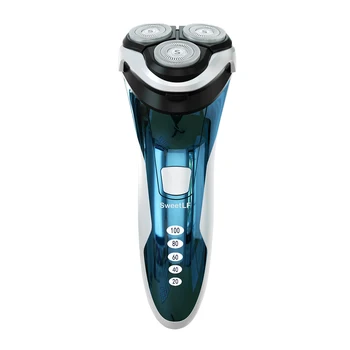 SWS7105 Wet & Dry Impermeável Mens máquina de Barbear Eléctrica com Aparador de Pop-Up