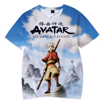 T-Shirts Anime Avatar The Last Airbender Impressão 3D Camisa de T de Crianças de Moda Casual, Desenhos animados T-shirt Menino Menina Roupas infantis 
