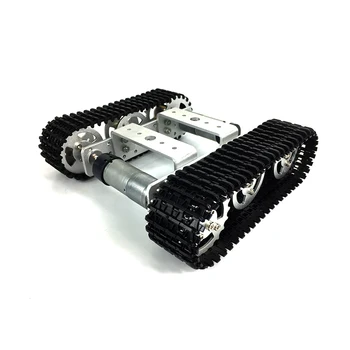 Tanque de Metal Modelo de Robô Controlado Chassis do Carro Diy Faixa de Ensino Rastreador/Caterpillar Plataforma Compatível Com arduino T100
