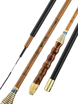 Telescópico vara de pesca alça de bambu com ultra-fino, ultra-leve, super-rígido 28 de sintonizar o Fluxo de vara de pesca em Fibra de Carbono da Pesca da Carpa do Pólo