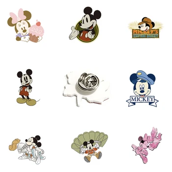 Terra da Disney Socorrista Mickey Mouse Acrílico Alfinetes de Lapela Resina Epóxi Emblemas Broches para as Meninas Mulheres Acessório de Moda, de Jóias XDS758