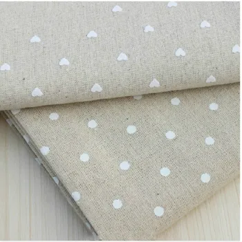 top de algodão e tecido de linho pontos impressos tecido de algodão DIY sofá cortina, toalha de mesa de decoração de casa de tecido de algodão